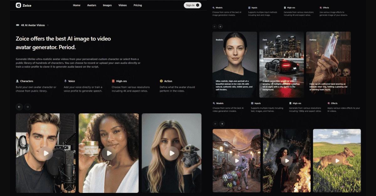 Zoice- Affordable AI Avatar Services for Startups