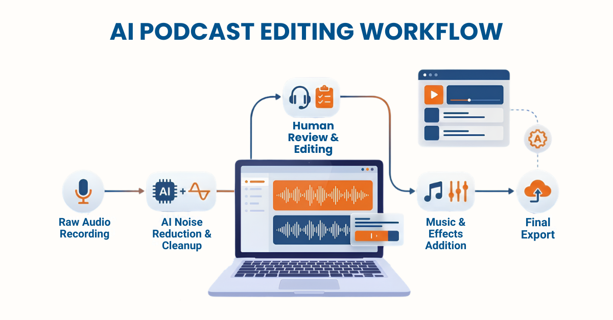 AI Podcast Editing Workflow Raw Audio to Professional Episode in Minutes